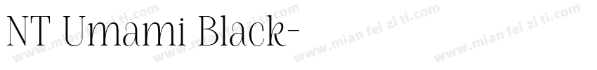 NT Umami Black字体转换